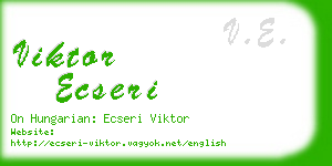 viktor ecseri business card